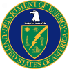 United States Department of Energy logo featuring bald eagle head over shield featuring different energy sources