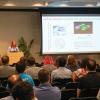 Kristi Anseth giving a presentation.