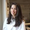 Elizabeth Hjelvik wearing white lab coat