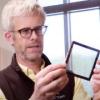 Mike McGehee looking at smart window prototype