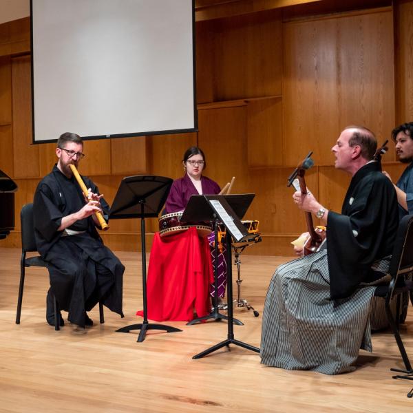 Japanese Ensemble on stage