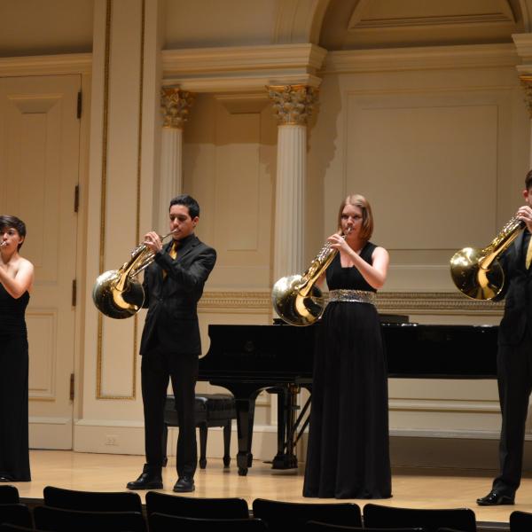 carnegie hall horns on stage