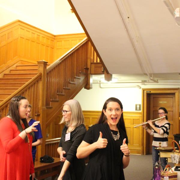 Flutists check out the displays from our exhibitors