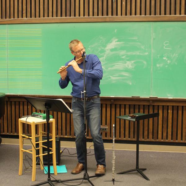 John Gunther performs during the lunchtime jazz concert