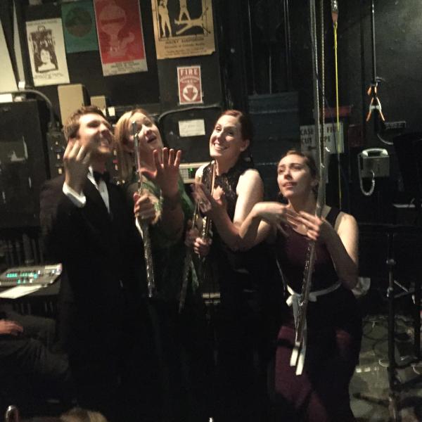 Flute students being silly backstage