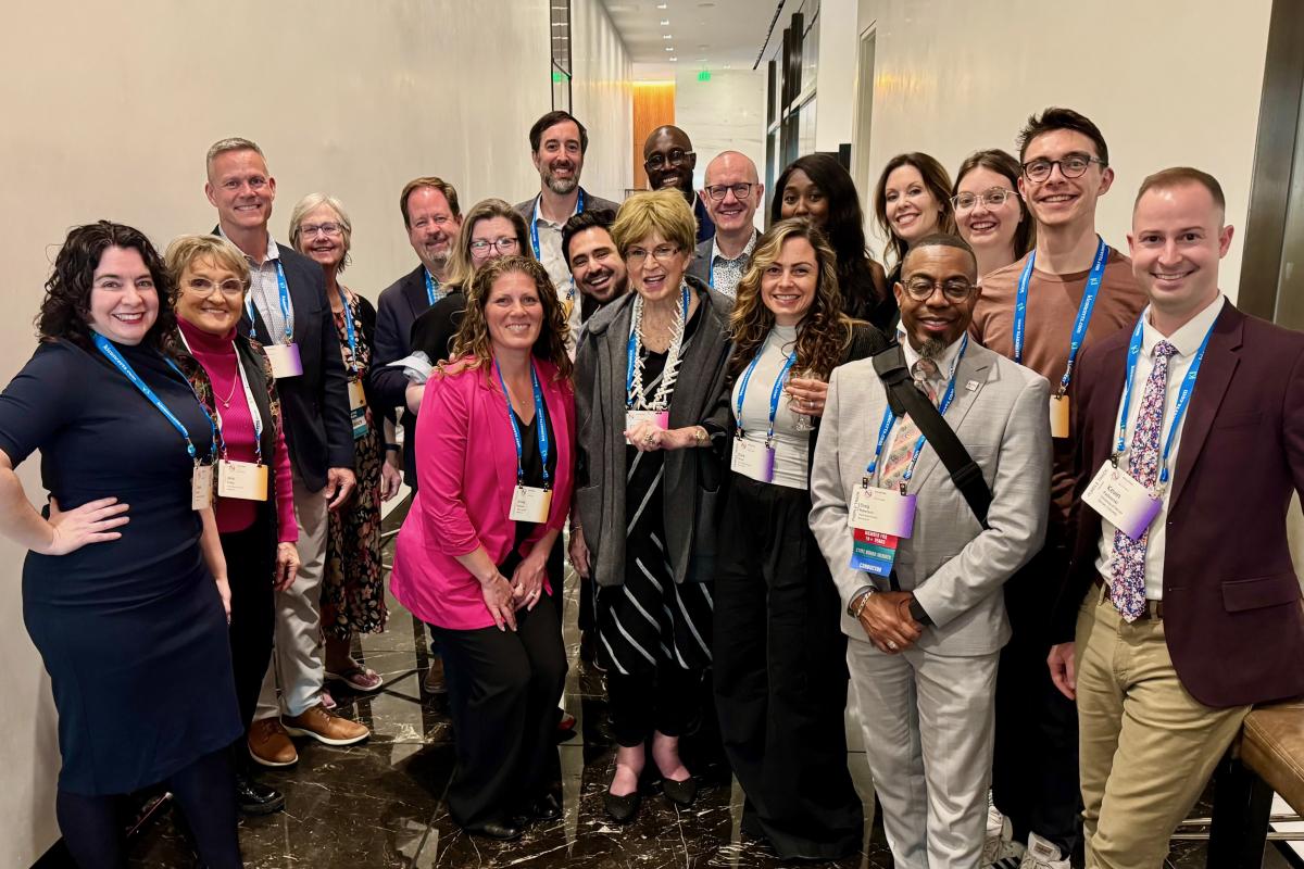 Director of Choral Activities Coreen Duffy and Associate Director of Choral Studies Elizabeth Swanson participated in the 2025 national conference of the American Choral Directors Association (ACDA)