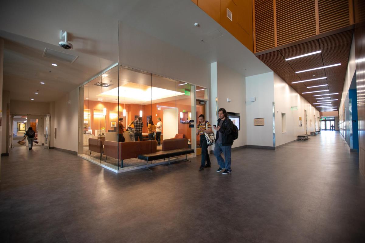 Students in lobby