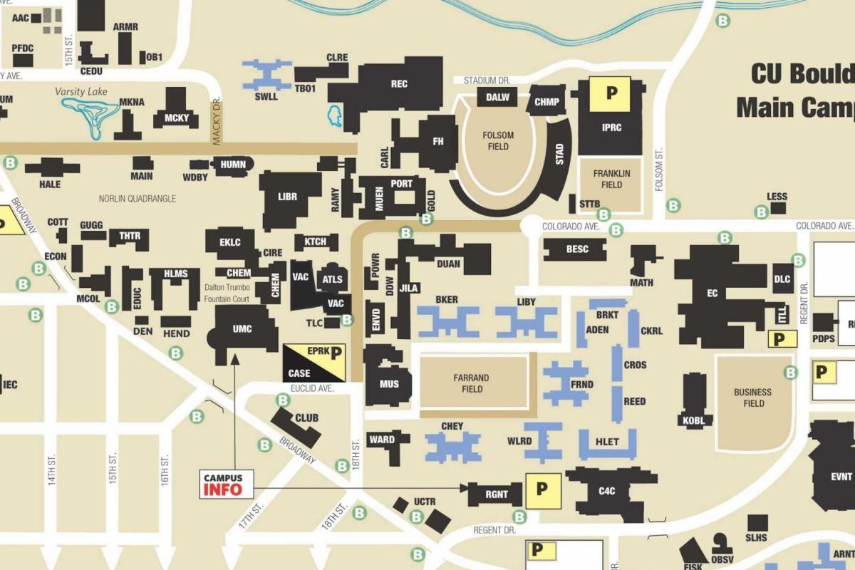 CU Boulder map