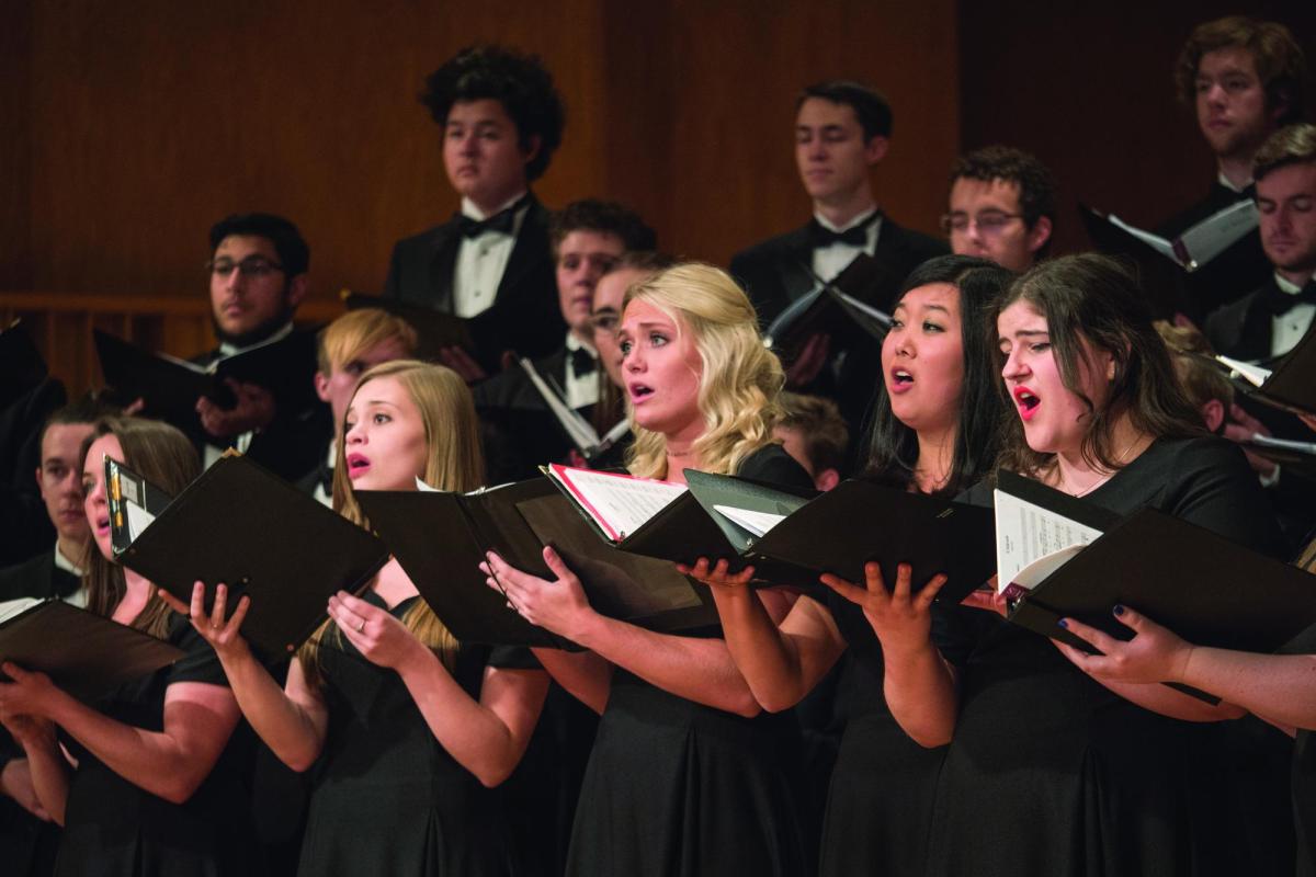 CU Boulder Choirs performing