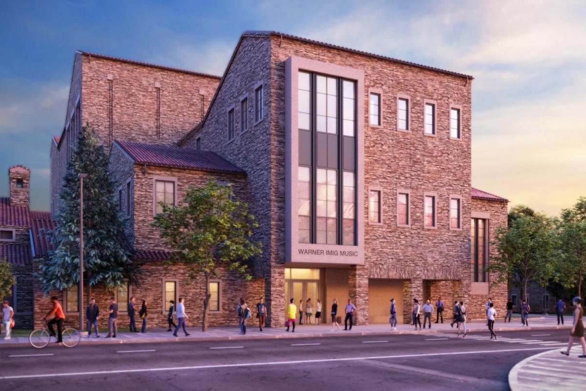 rendering of the new music building