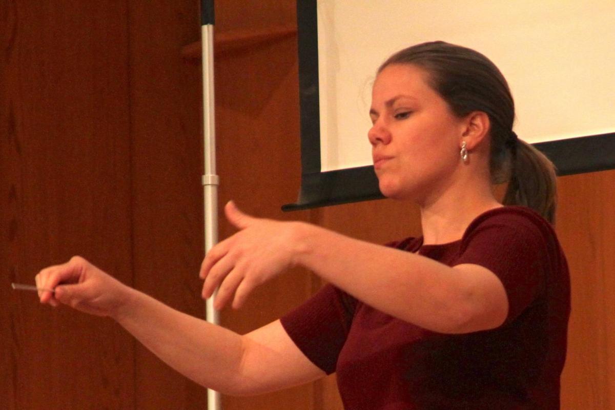student conducting in grusin