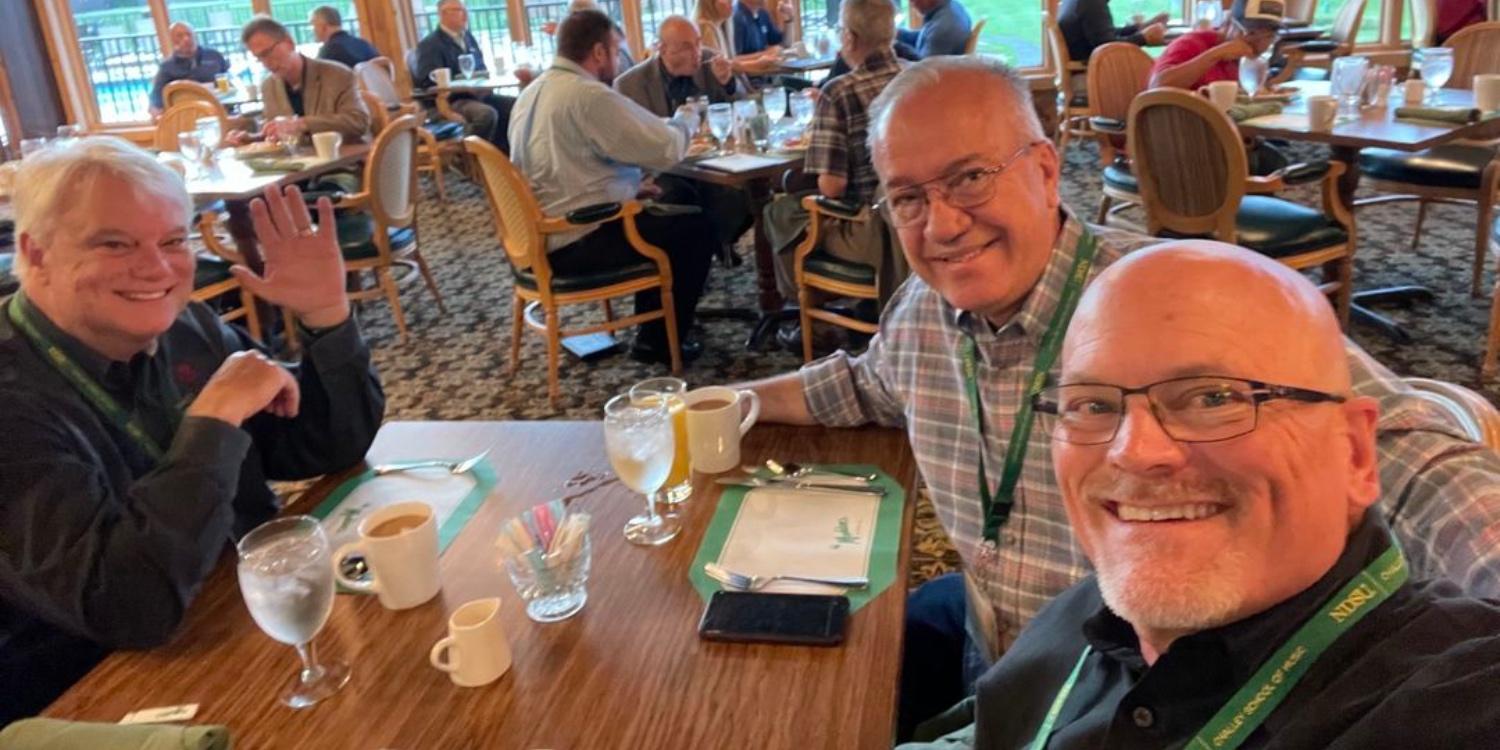 Tayloe Harding, Dean, University of South Carolina School of Music; John Richmond, Dean, UNT College of Music; and our Dean John Davis.