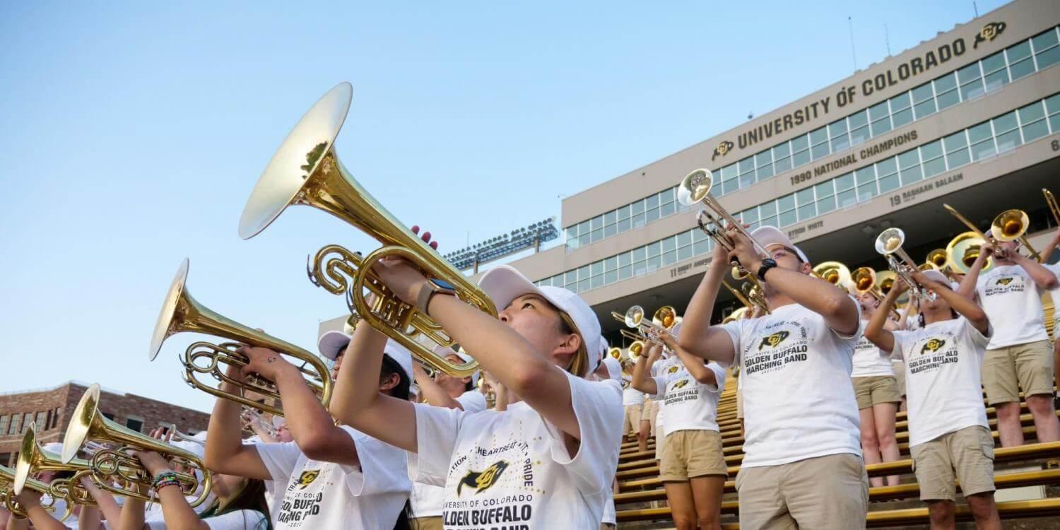 CU Boulder Band Photo by Glenn Asakawa