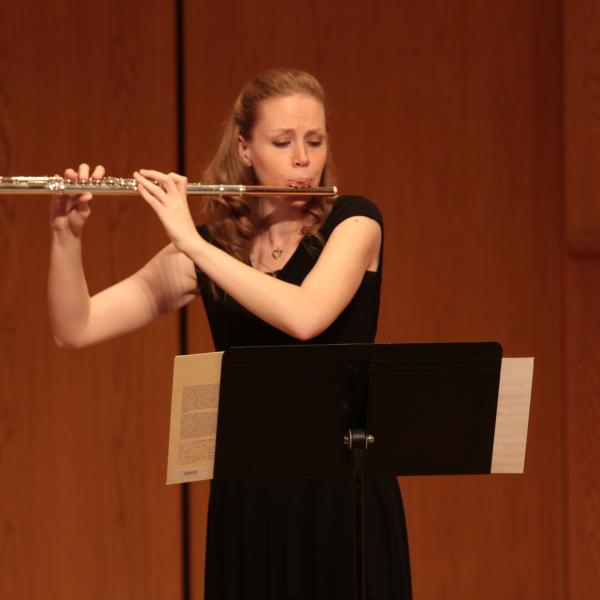 Alumni perform during a recital in Grusin