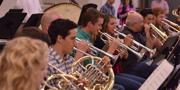 brass students performing