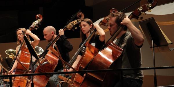 bass students on stage