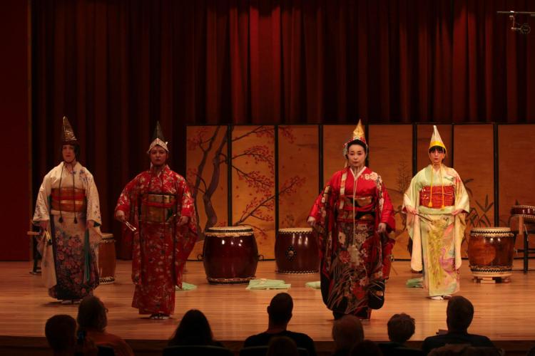japanese ensemble performs on stage