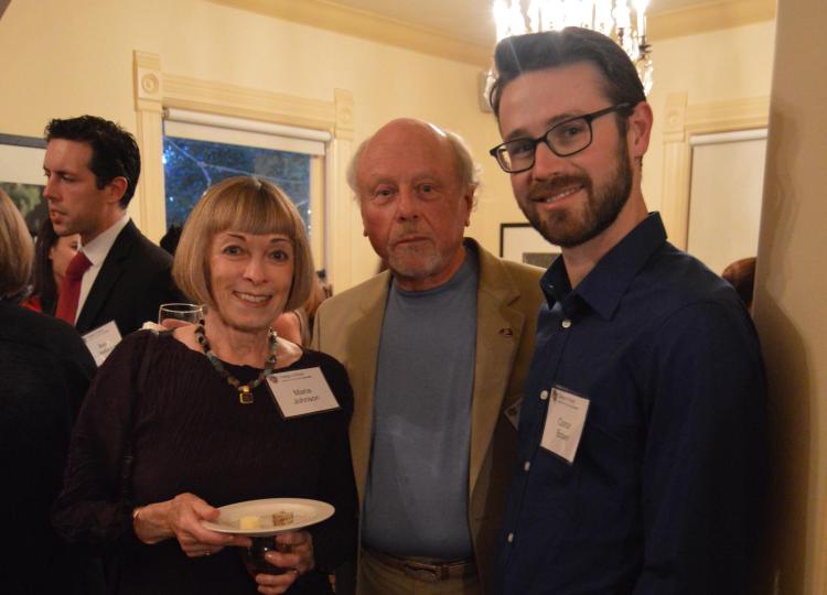 maria and don johnson and conor brown at a reception