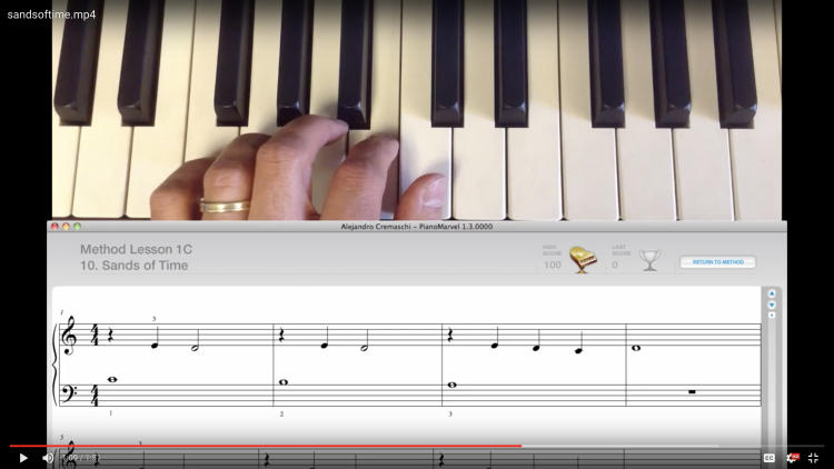 screenshot of hand on keyboard