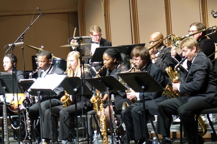 jazz ensemble on stage