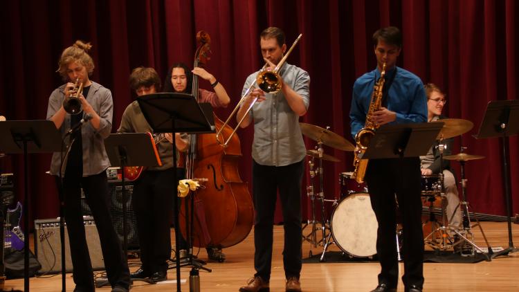 jazz students on stage