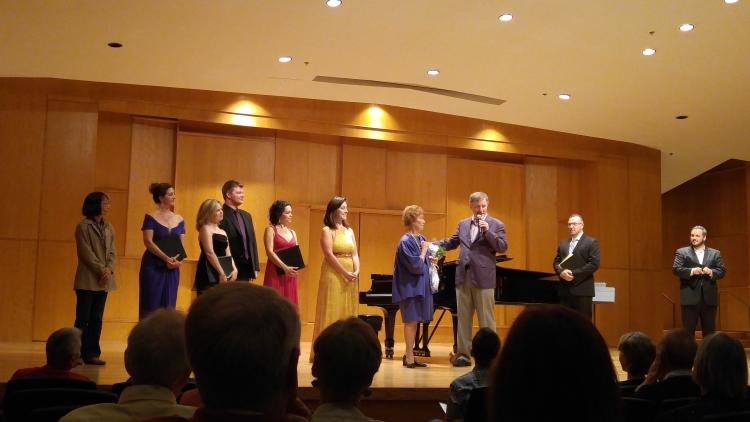 marty evans on stage in grusin