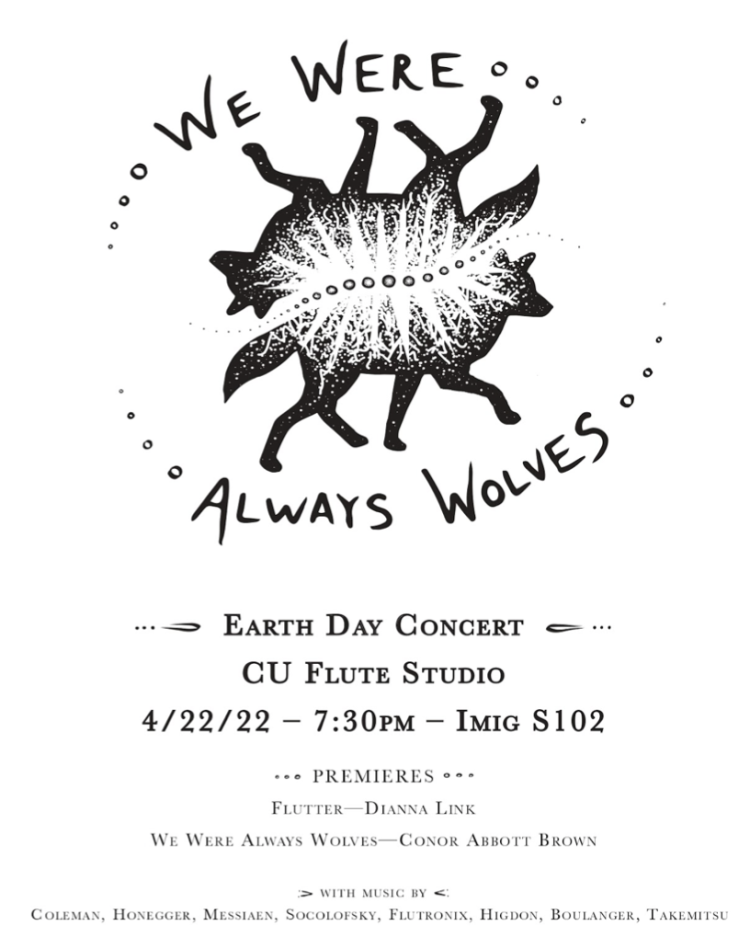 Flute studio’s Earth Day concert poster