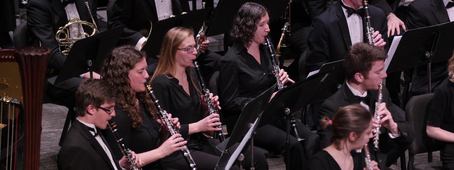 CU Boulder Wind Symphony students in concert