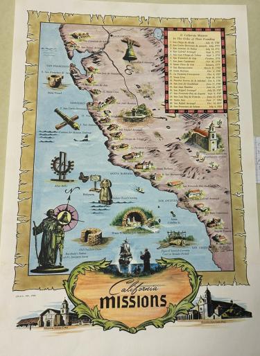 A map of the California missions