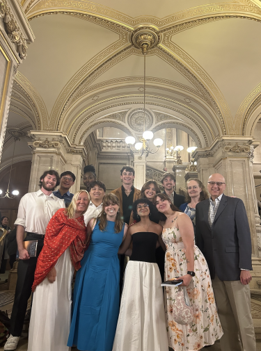 Group photo at the Vienna State Opera, right after a performance of Richard Wagner’s “Das Rheingold.”