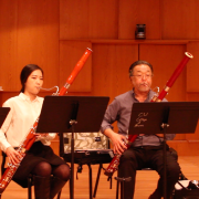 Yoshi Ishikawa rehearsing with fellow faculty members