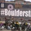 Banners and memorials at King Soopers