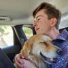 Curtis Sellers and his good dog