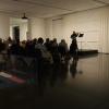 student performing at shakespeare exhibit