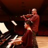 Hsiao-Ling Lin rehearsing