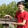 student on appalachian trail