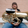 Michael Musick with his tuba