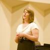 singer on stage during schmidt competition