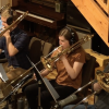 Concert Jazz Ensemble playing in studio