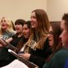 vocal jazz choir rehearsing