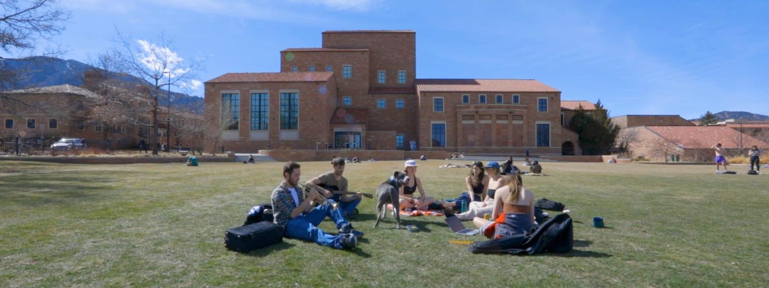 College of Music students enjoying the outdoors