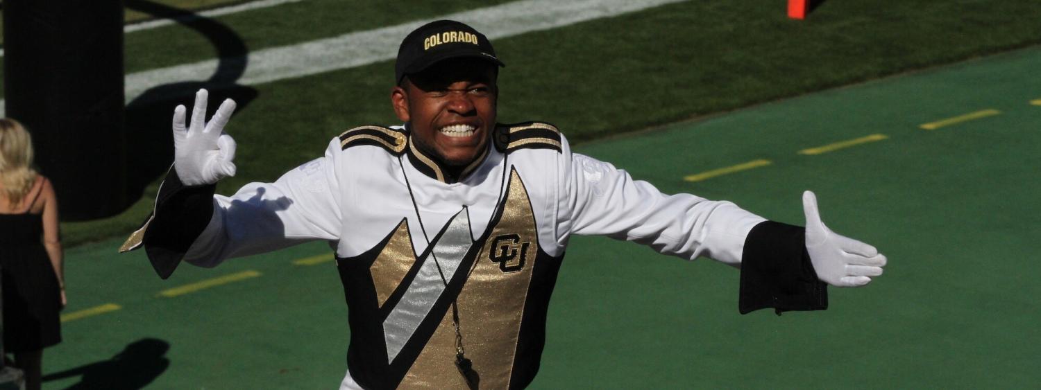 drum major directing marching band