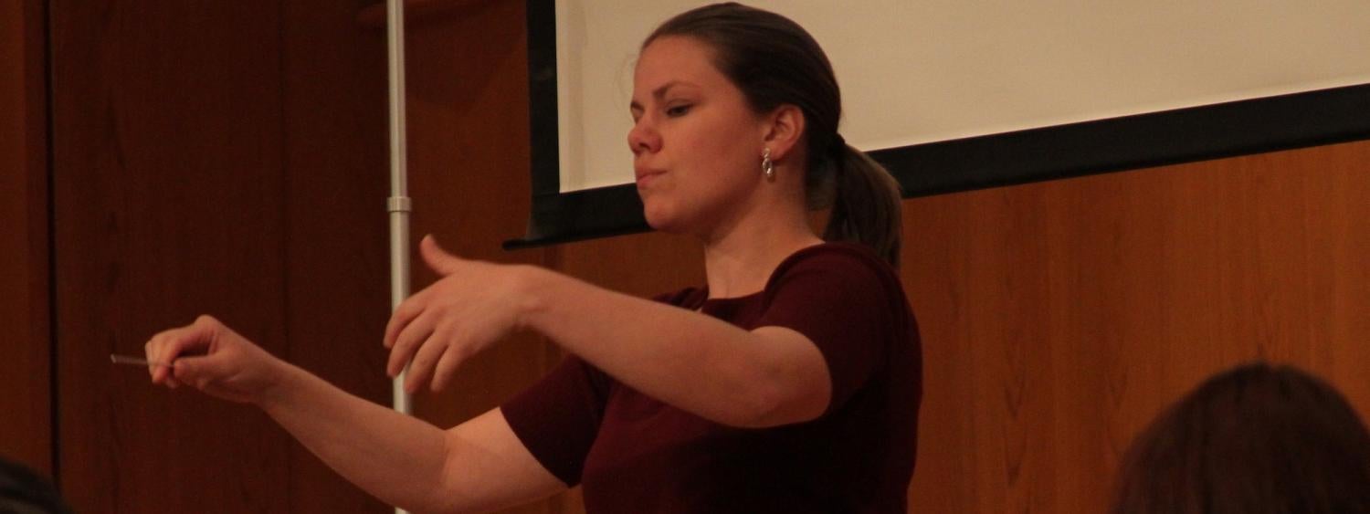 graduate student conducting