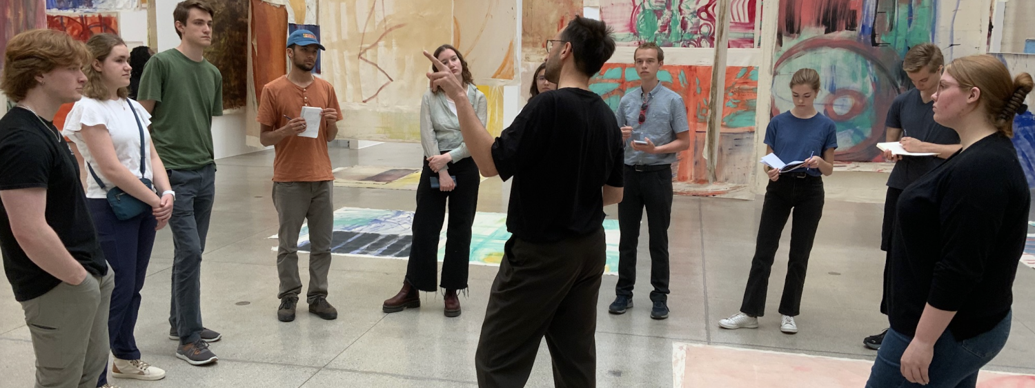 Students learning from lecture during study abroad program