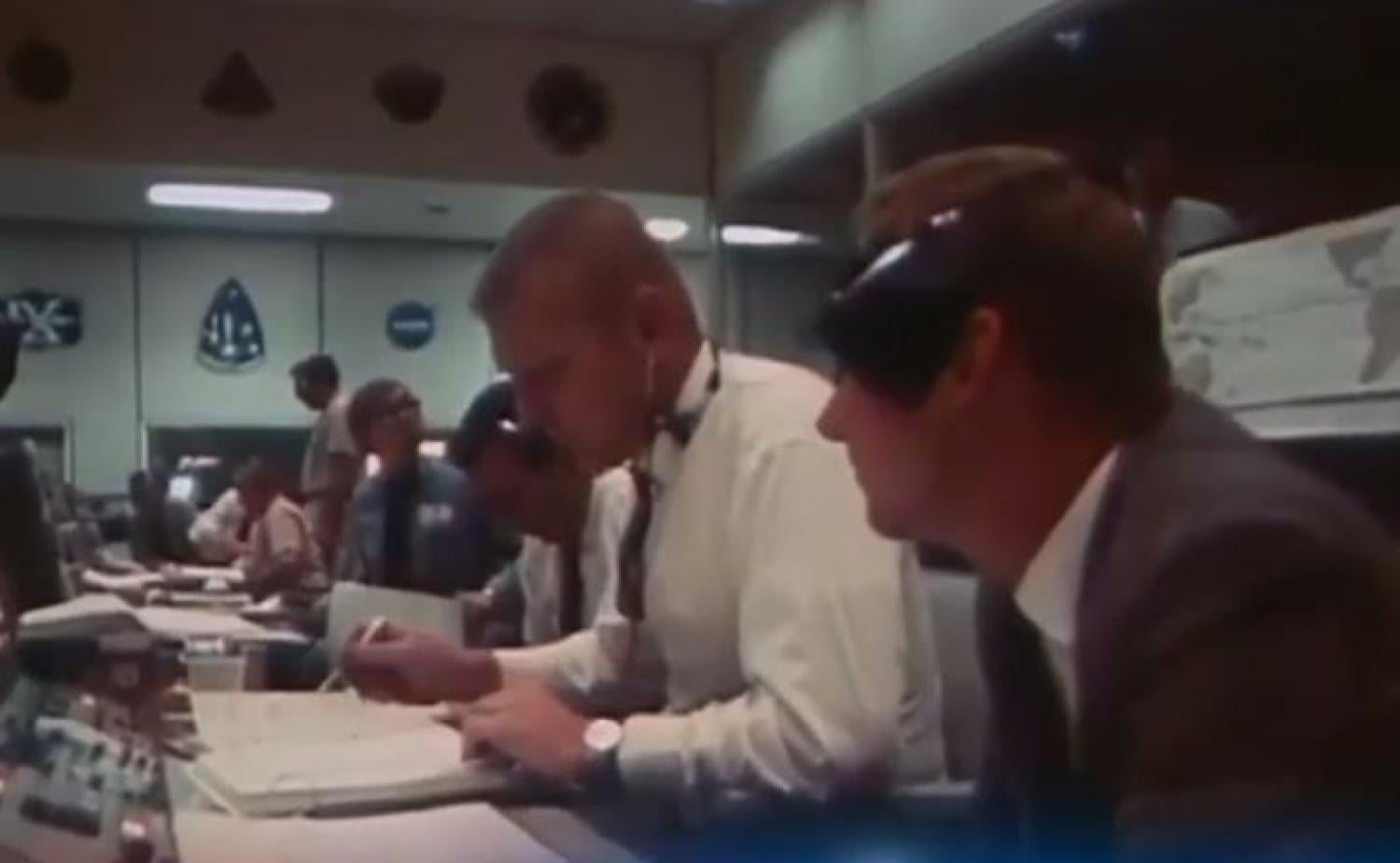 Photo of Gene Kranz in control room