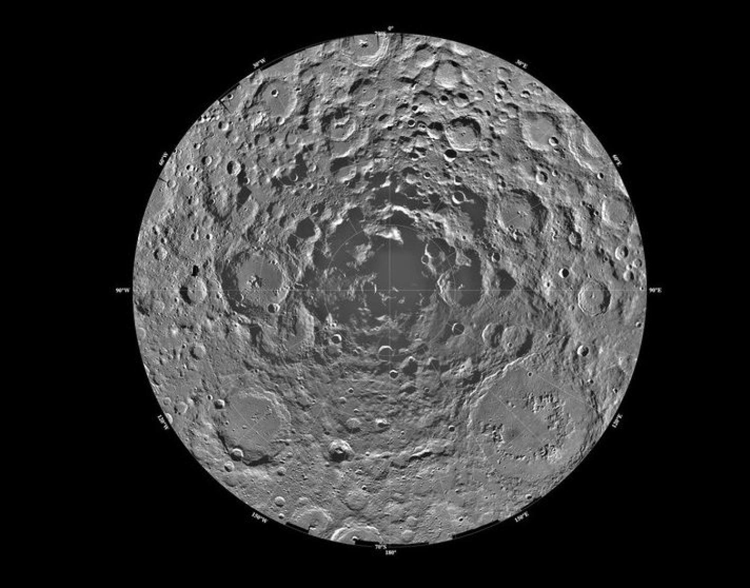 Photo of the Moon's South Pole