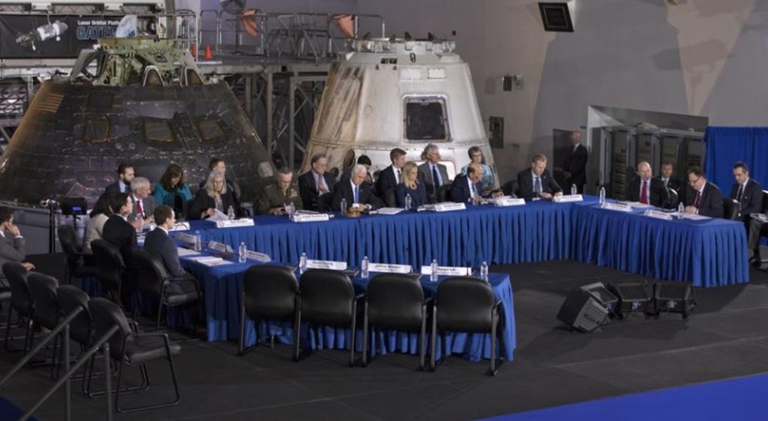 National Space Council Public meeting in February 2018 at the Kennedy Space Center.