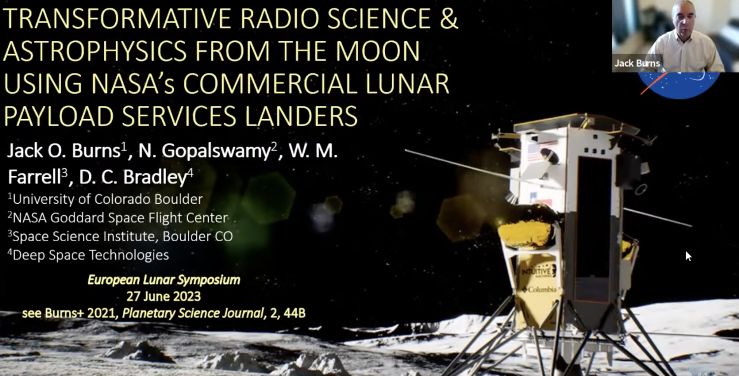 Screen shot from conference with Jack Burns's slide on the screen
