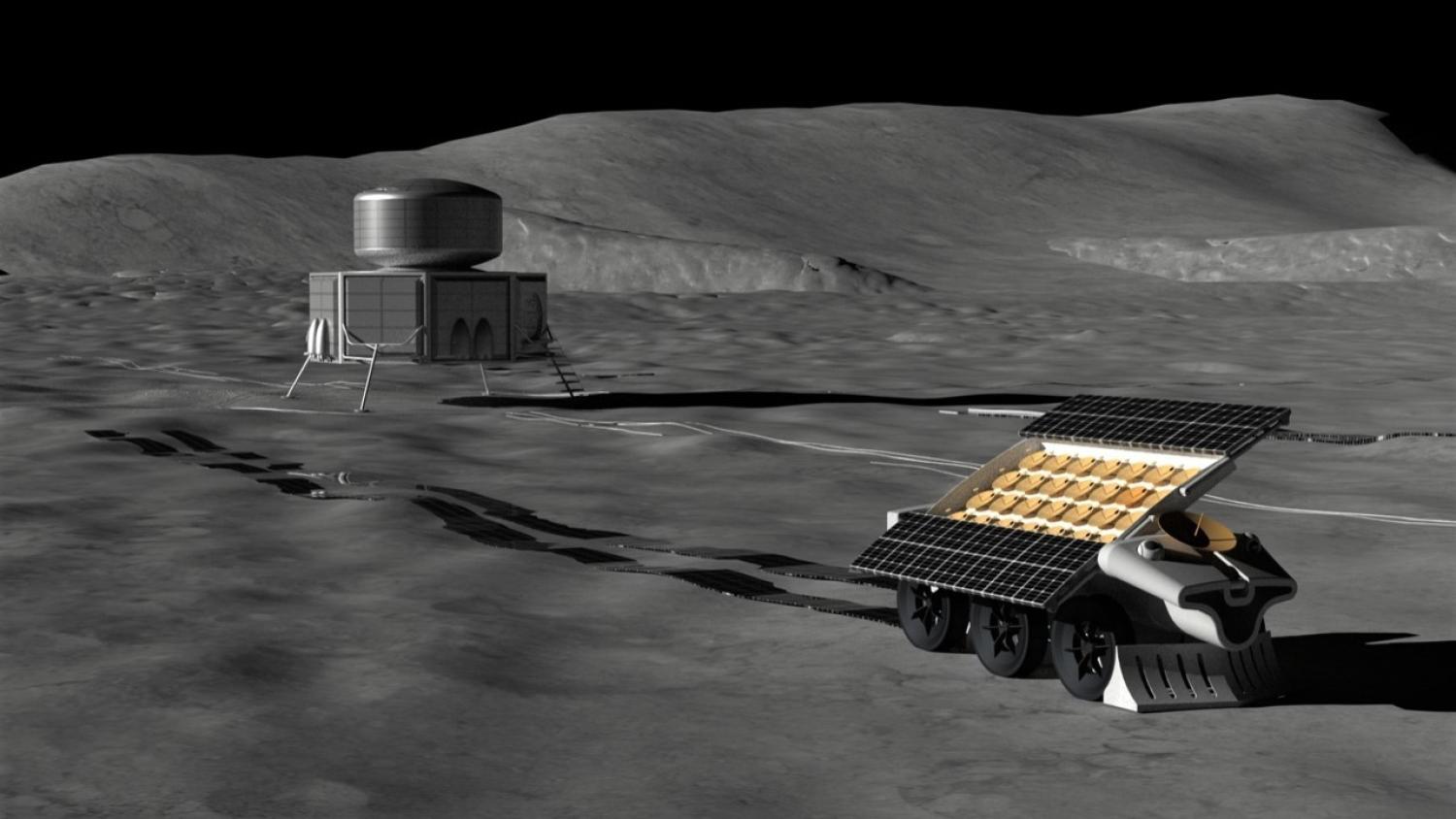 Artist illustration of FarView on the Moon