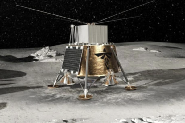Rendering of Firefly’s Blue Ghost lunar lander delivering NASA’s LuSEE-Night radio telescope to the far side of the Moon. Firefly Aerospace